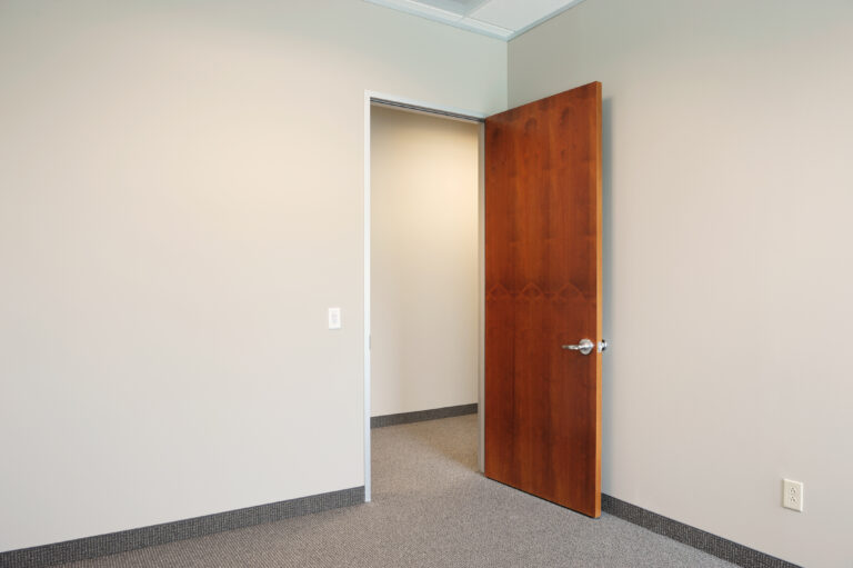 empty office with door open