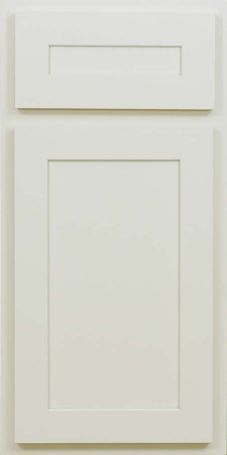 Prescott painted shaker cabinet door and drawer front in off-white