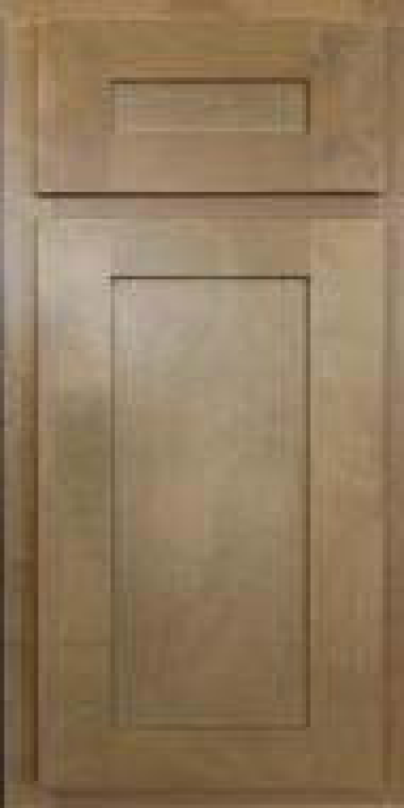 Farro stained shaker cabinet door and drawer front in light tan