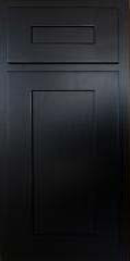 Raven stained shaker cabinet door and drawer front in black