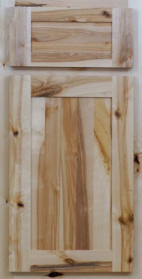 Woodland knotty hickory shaker cabinet door and drawer front